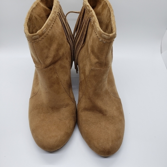 Bershka Fringe Wedge Ankle Boots Size 38 - Picture 2 of 16